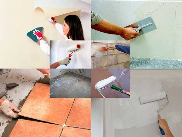 ґрунтування різних мінеральних поверхонь