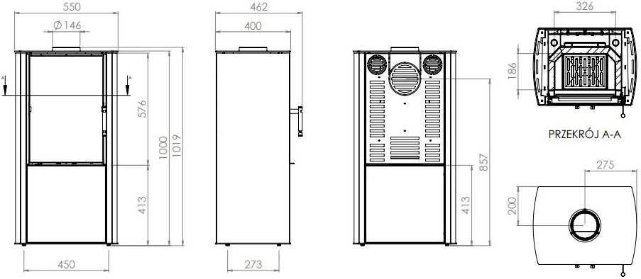 Піч Hitze CANE S, 6,5 кВт, біла