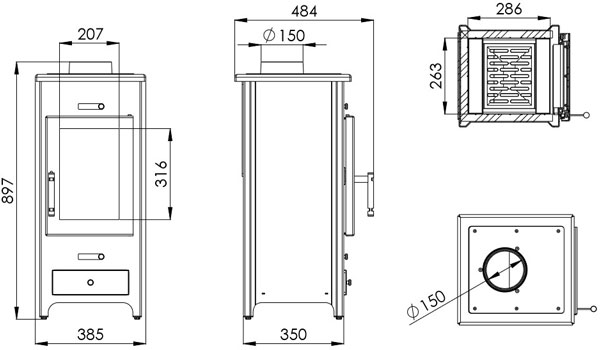 Піч Hitze LEGNO, 5,5 кВт