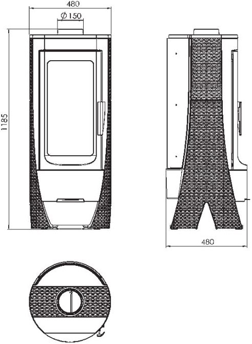 Піч Plamen Nera, 13 кВт Піч Plamen Nera, 13 кВт