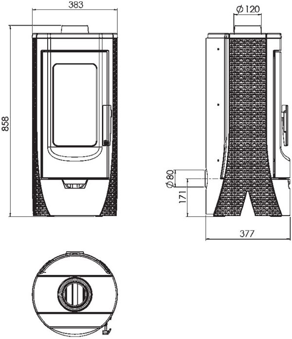 Піч Plamen Tara, 6 кВт Піч Plamen Tara, 6 кВт