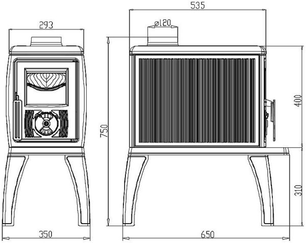 Піч Plamen Trenk, 8,9 кВт Піч Plamen Trenk, 8,9 кВт